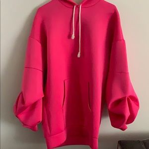 Hot Pink hooded dress